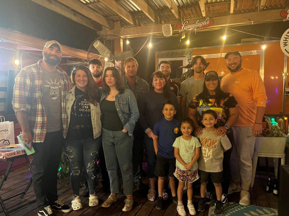 Misty celebrating her two eldest sons' birthdays with the whole family.